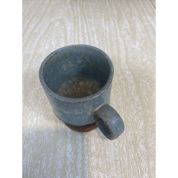 5 Vintage Pottery Coffee Cups / Mugs Unique Design with Wine Glass Style Base - Picture 5 of 16